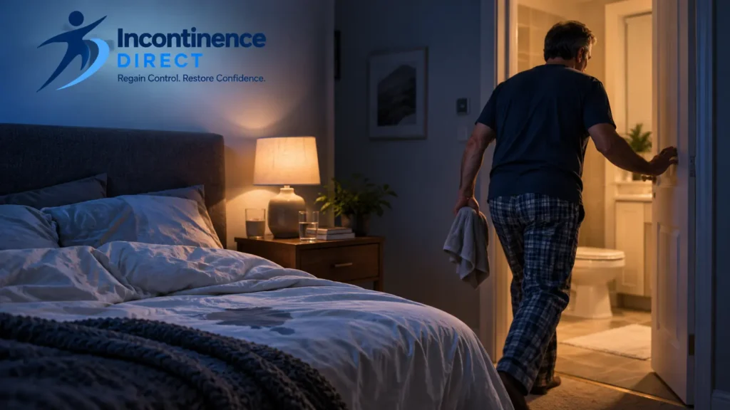 Midnight Worry by Lamplight night time leaks solution from incontinece direct {name}
