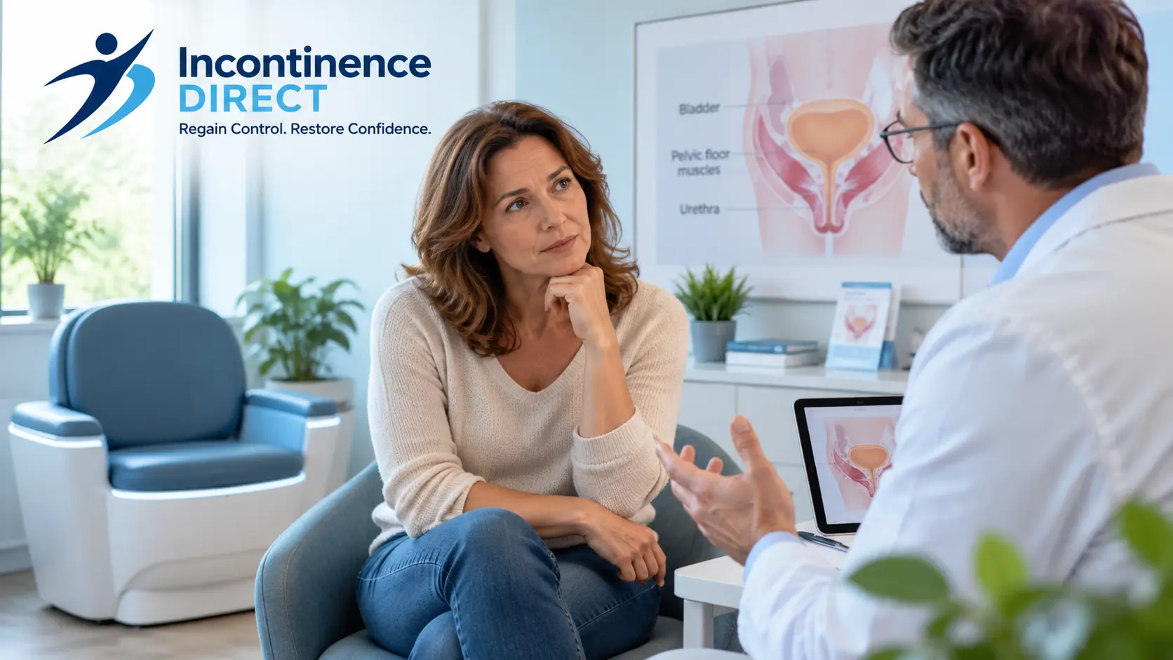 Pelvic Health Consultation in a Modern Clinic incontinence direct Derby
