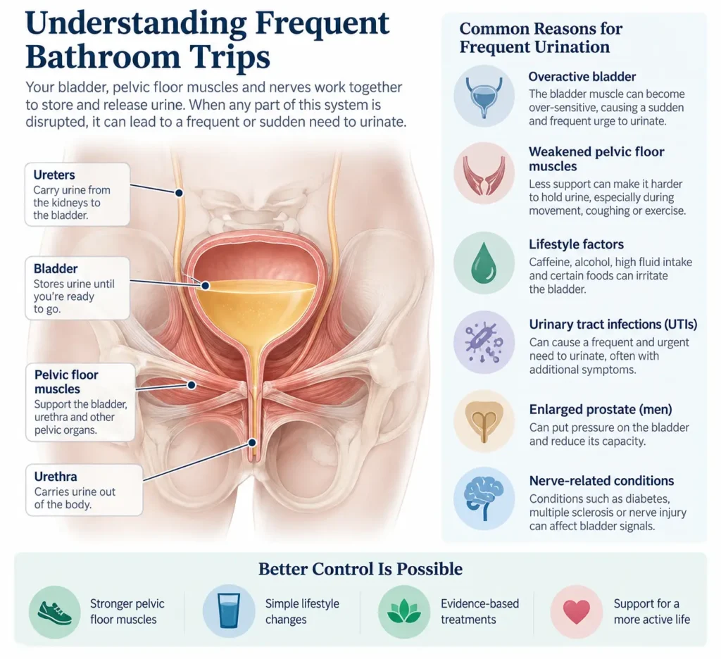 urinary incontinence symptoms and treatment options guide detailed infographics by incontinence direct Derby